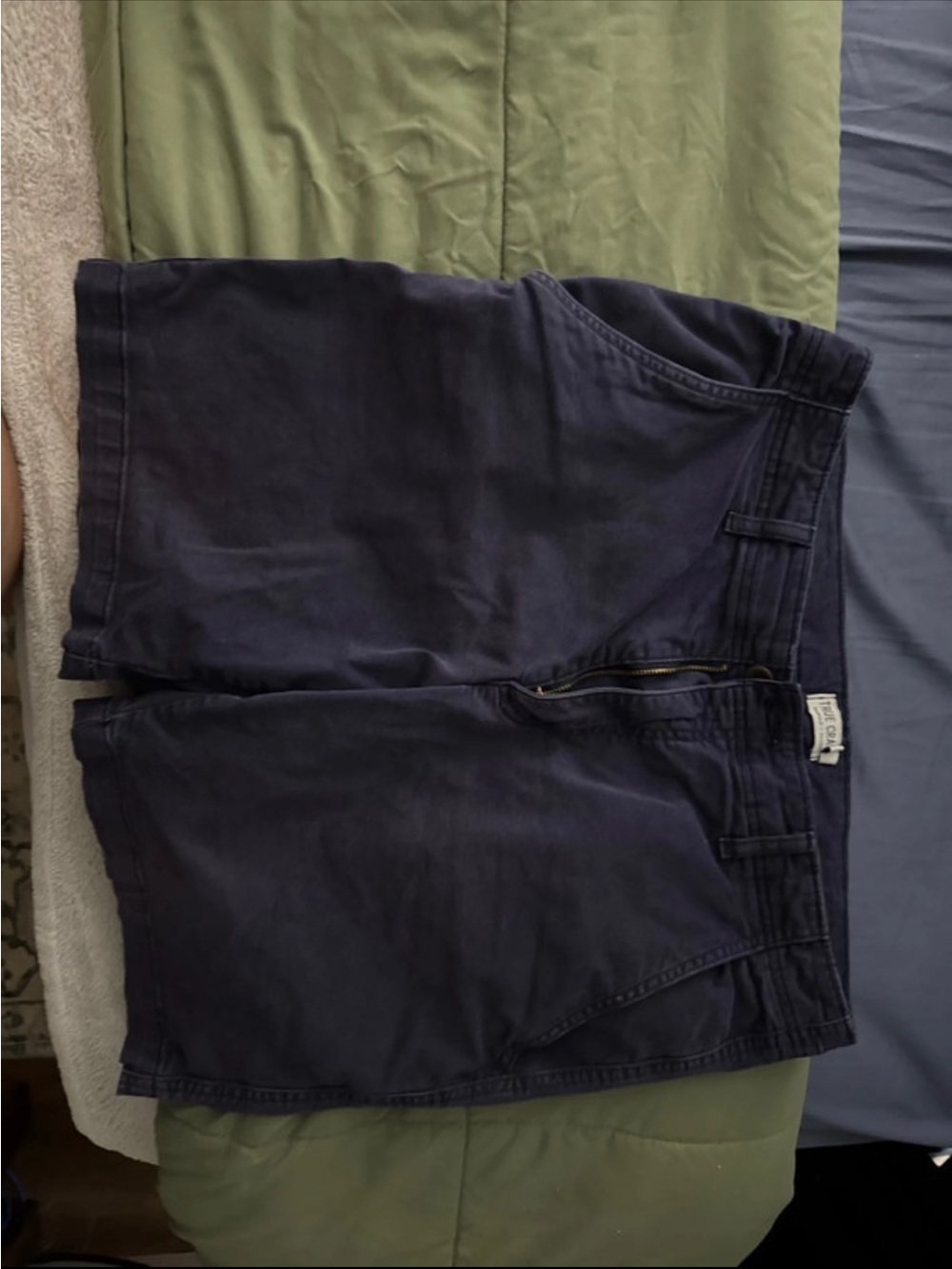 True Craft Dark Navy Zip-Front Shorts